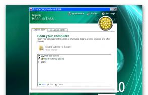 Ključne značajke programa Kaspersky Rescue Disk